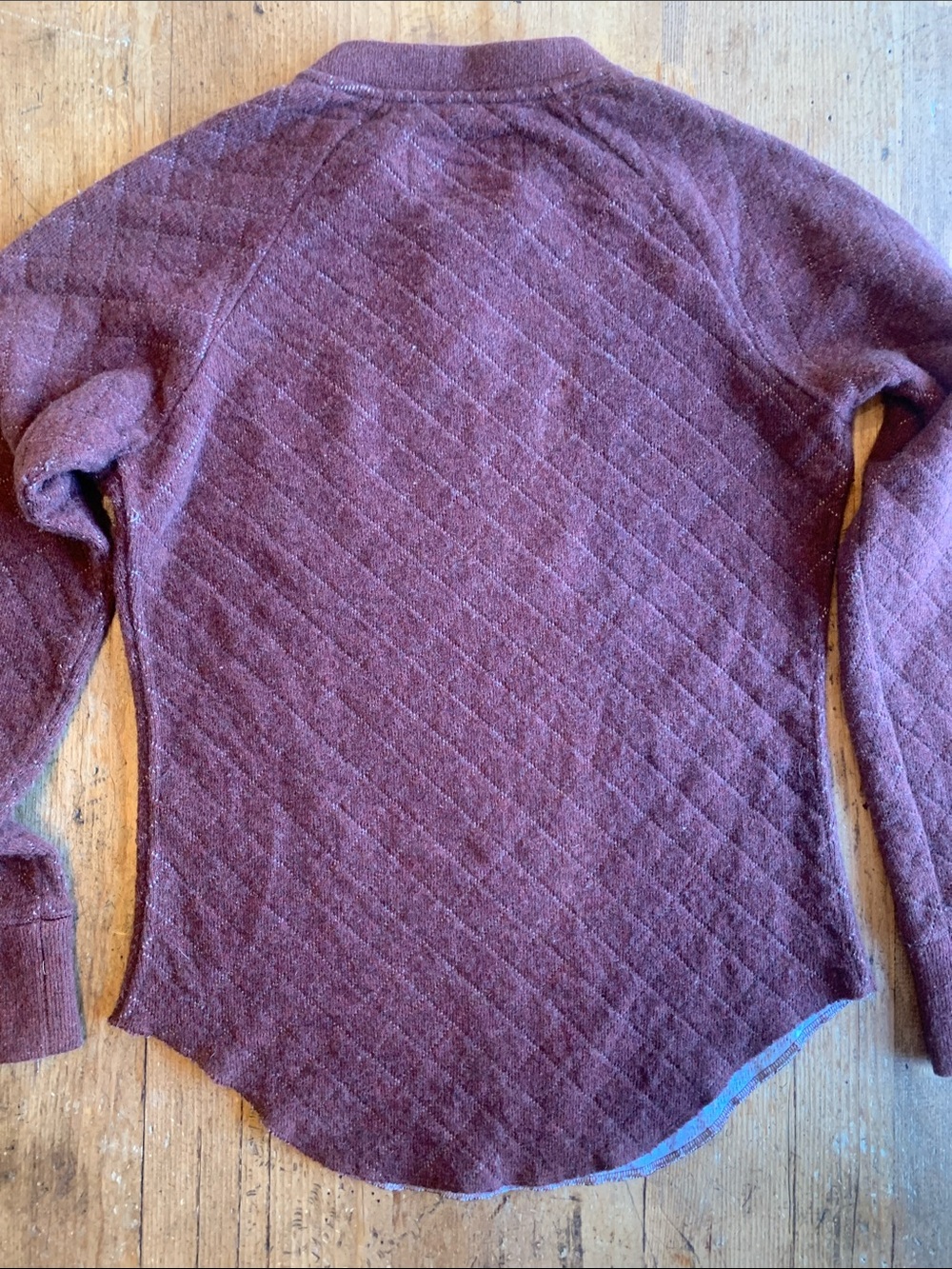 Patagonia Women's Quilted Henley Sweater - Maroon - Picture 7 of 16